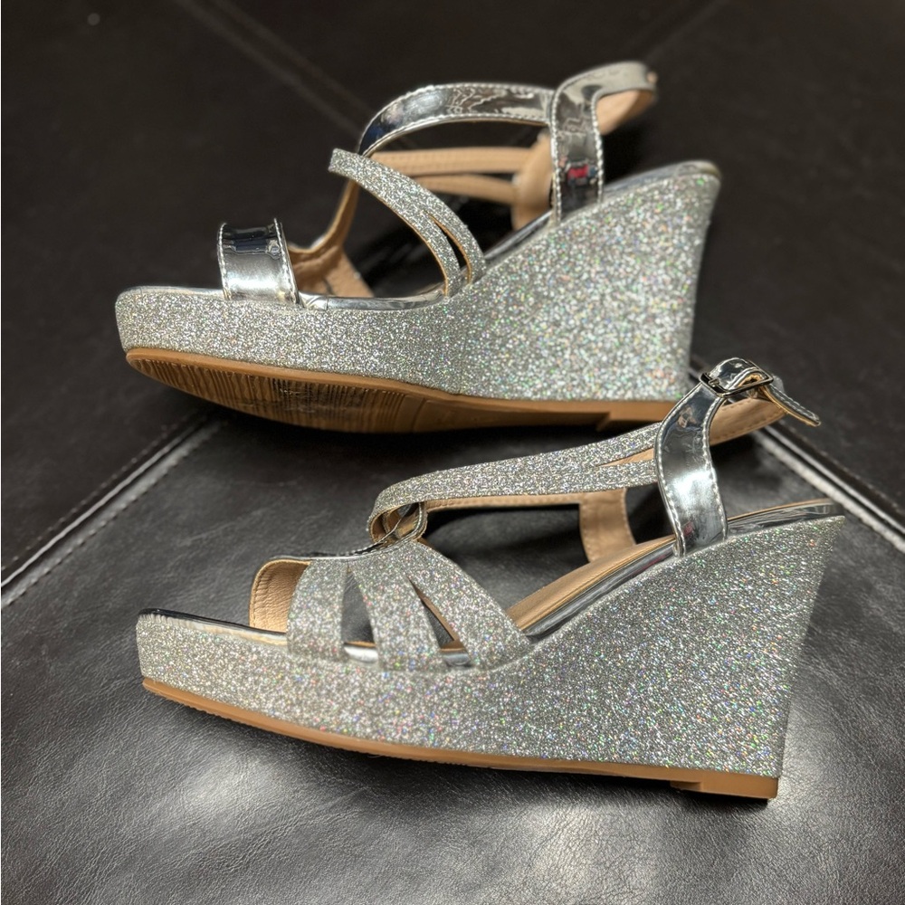 Forever New Sparkling Silver Wedges